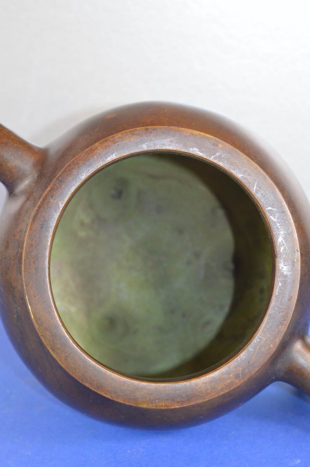 Large (2.4kg) Chinese Bronze Censer,c1850 View V