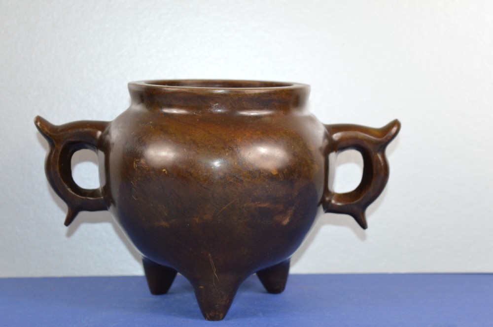 Large (2.4kg) Chinese Bronze Censer,c1850 View VI