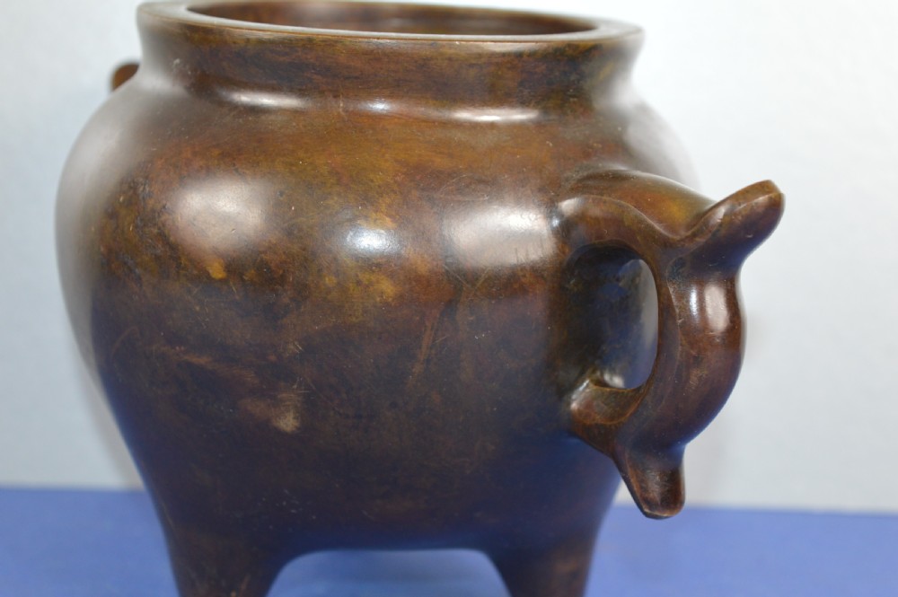 Large (2.4kg) Chinese Bronze Censer,c1850 View VII