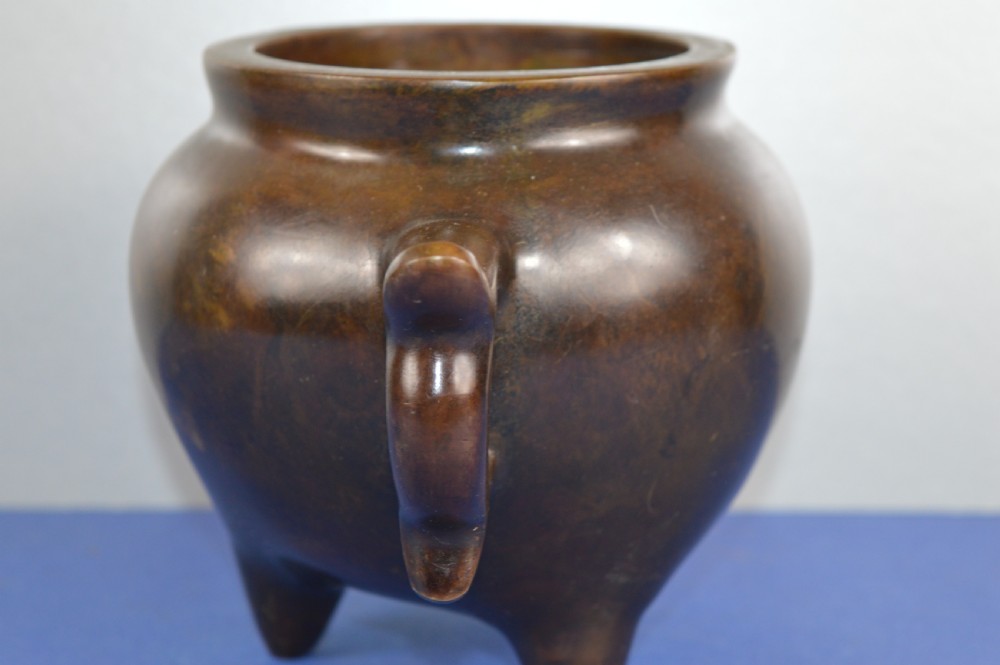 Large (2.4kg) Chinese Bronze Censer,c1850 View VIII