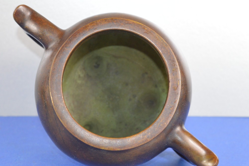 Large (2.4kg) Chinese Bronze Censer,c1850 View IX