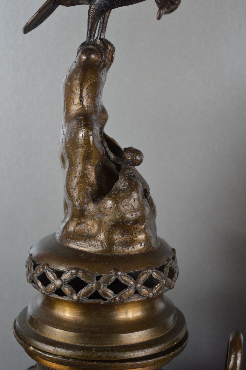 Pair Very Large (70cm) Japanese Bronze Koro/Censer,c1850 View IX