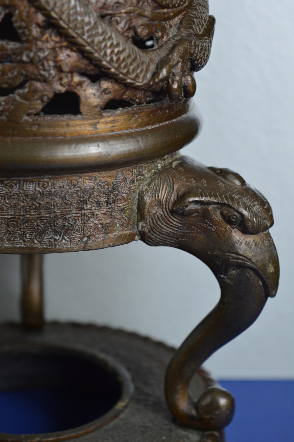 Pair Very Large (70cm) Japanese Bronze Koro/Censer,c1850 View XIV