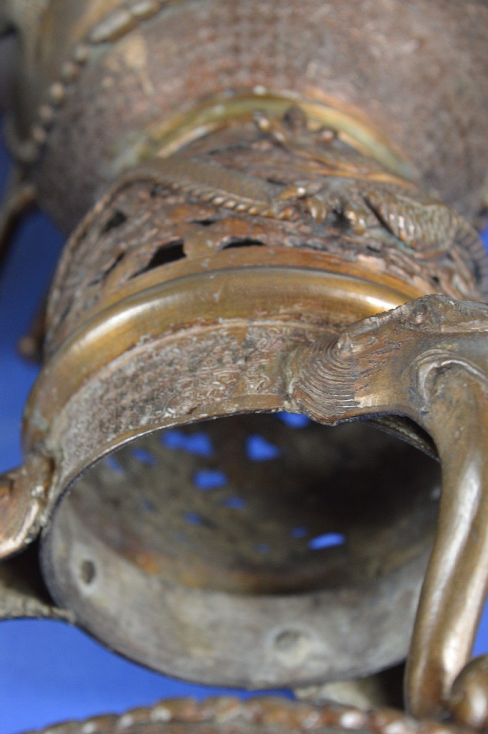 Pair Very Large (70cm) Japanese Bronze Koro/Censer,c1850 View XVI