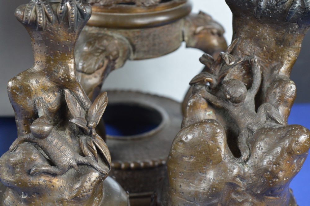 Pair Very Large (70cm) Japanese Bronze Koro/Censer,c1850 View XIX