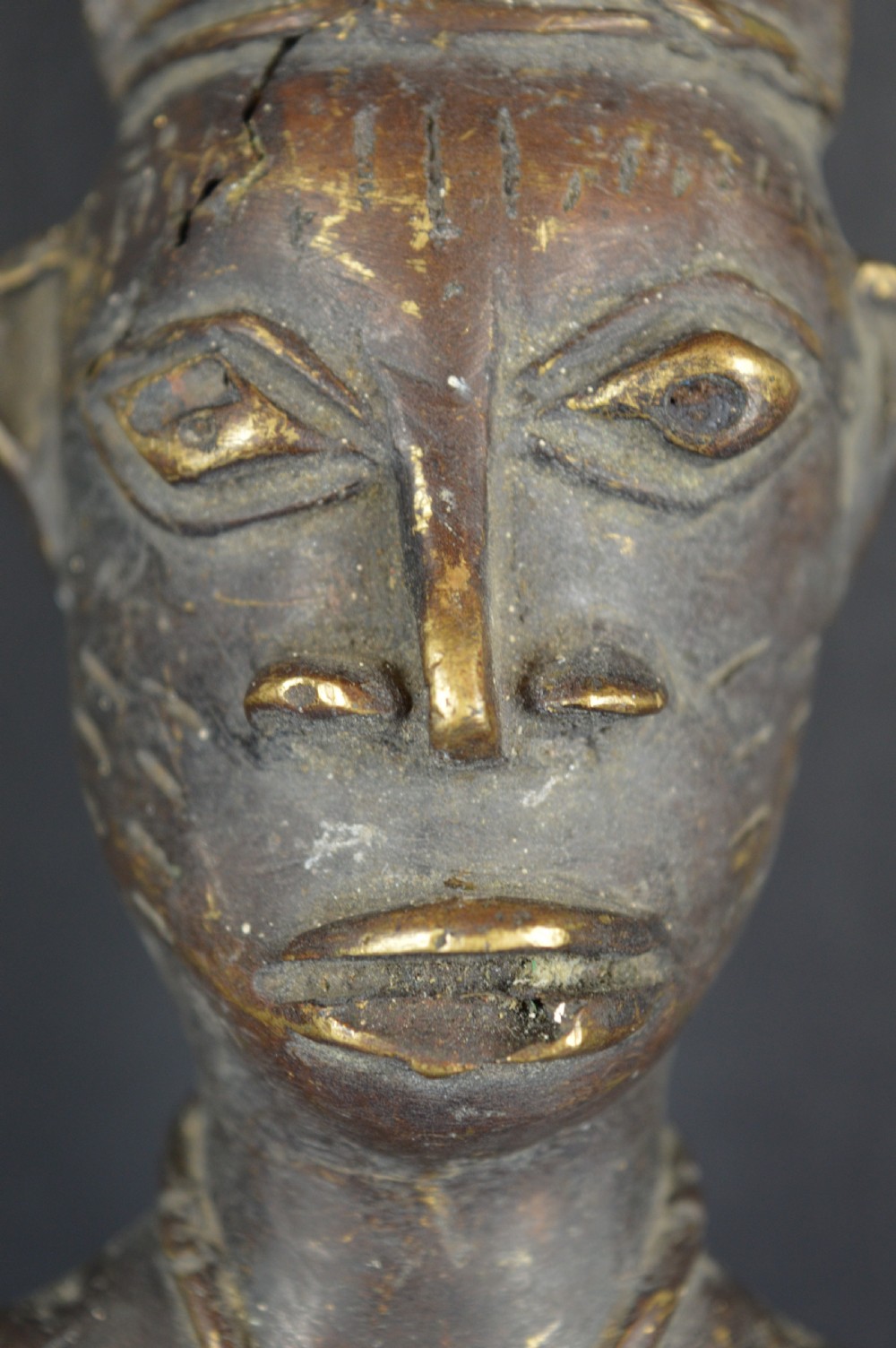Large (38cm) African Bronze Fertility Staff/Wand,c1920 View XII