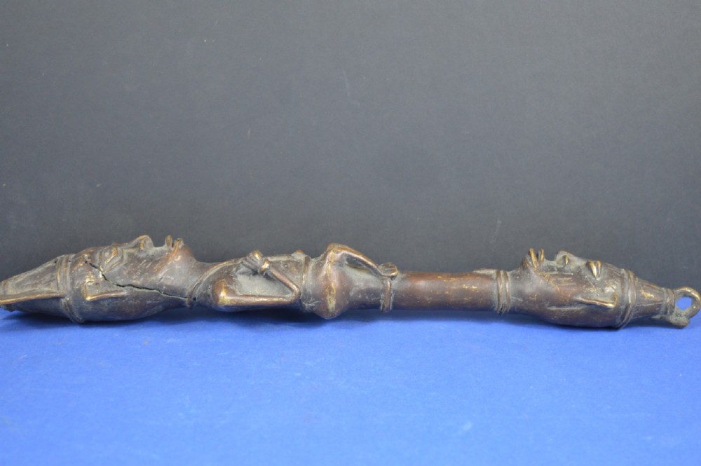 Large (38cm) African Bronze Fertility Staff/Wand,c1920 View XIV