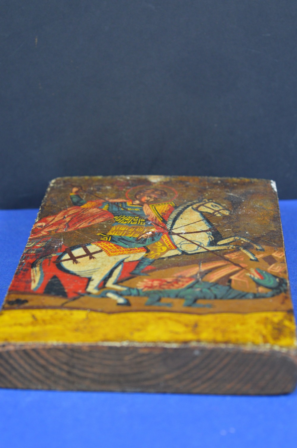 Russian Hand Painted Icon St George and Dragon,c1880 View V