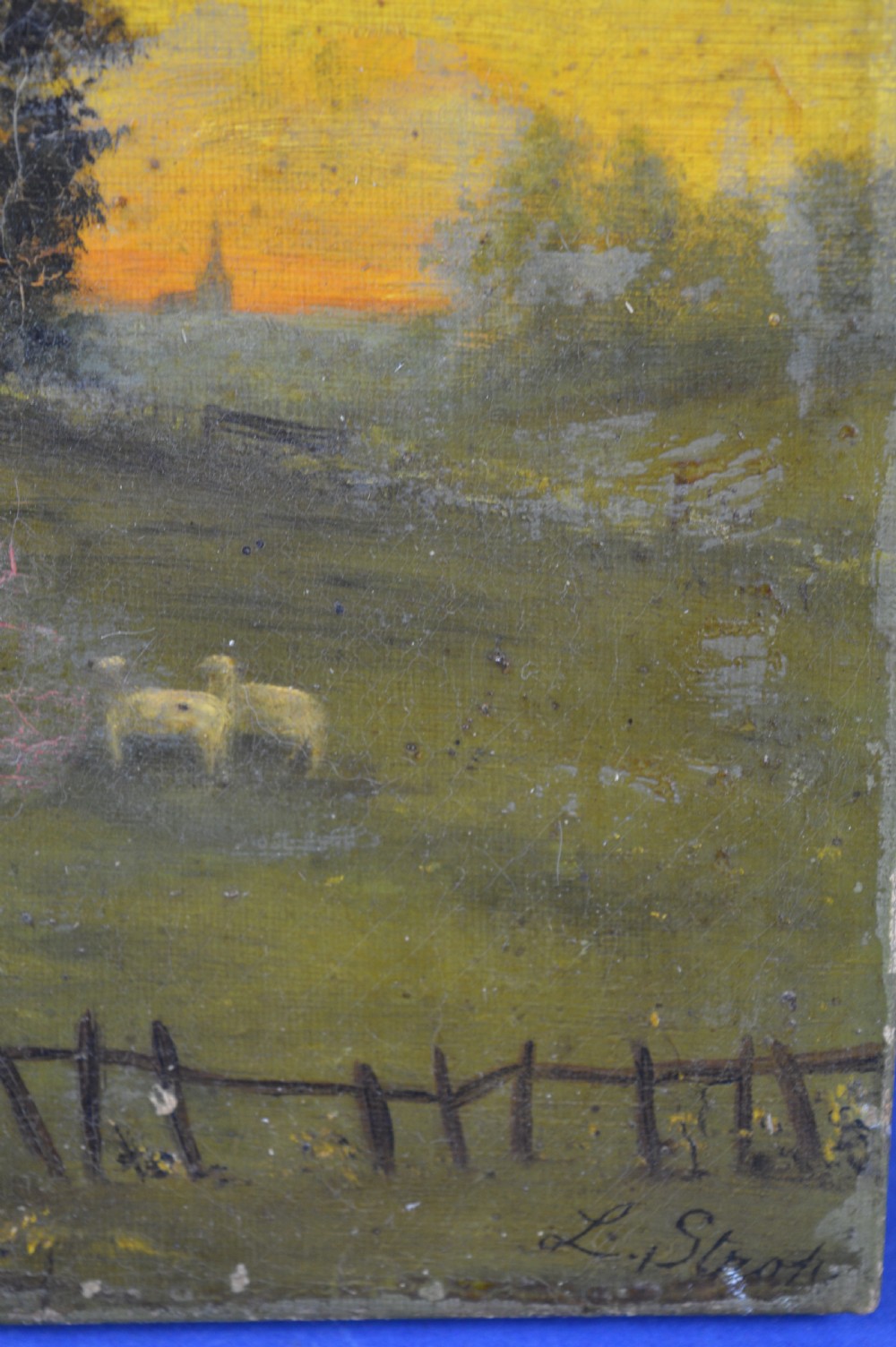 English School Oil on Canvas, Signed and Dated 1890 View IX