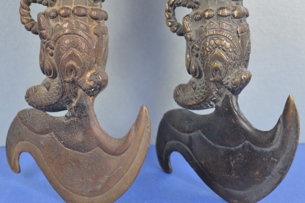 2 Tibetan Bronze Buddhist Ceremonial Knives / Kartika,c1890 View III