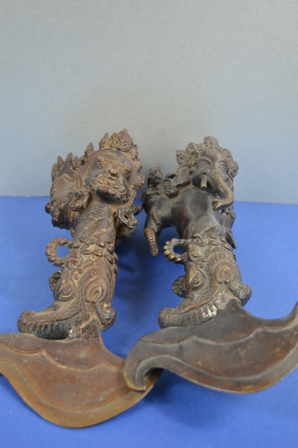 2 Tibetan Bronze Buddhist Ceremonial Knives / Kartika,c1890 View VIII