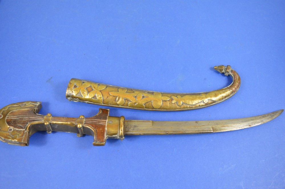 Mixed Metal Persian / Moroccan Khanjar Knife/Scabbard,c1880 View XIII