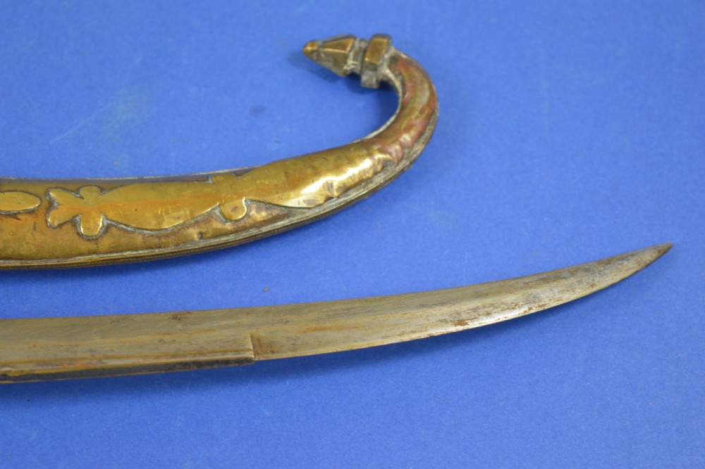Mixed Metal Persian / Moroccan Khanjar Knife/Scabbard,c1880 View XV