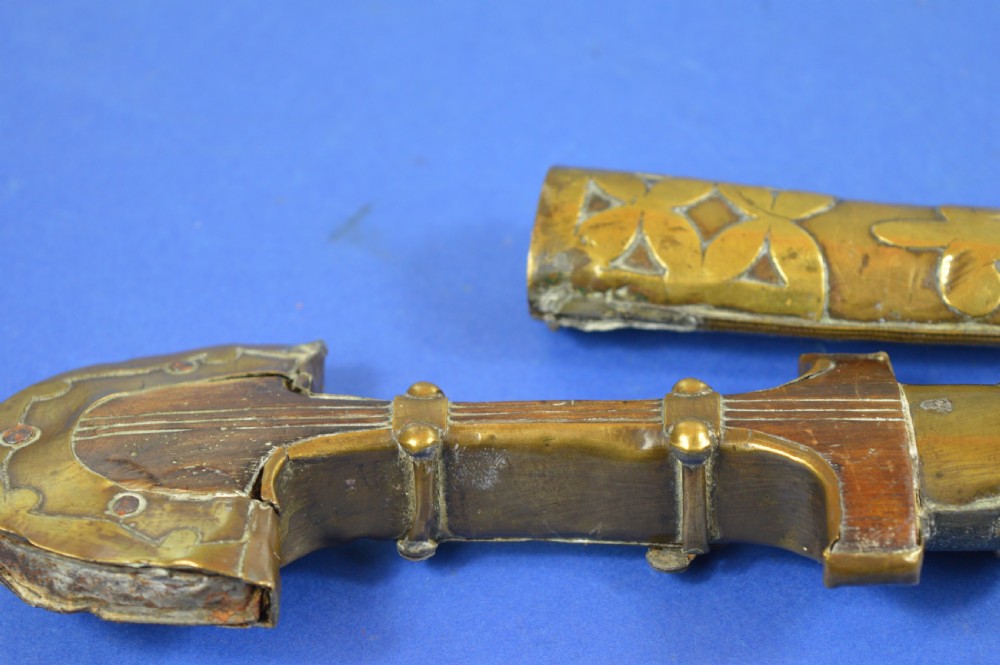 Mixed Metal Persian / Moroccan Khanjar Knife/Scabbard,c1880 View XVI