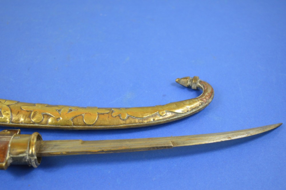Mixed Metal Persian / Moroccan Khanjar Knife/Scabbard,c1880 View XVII