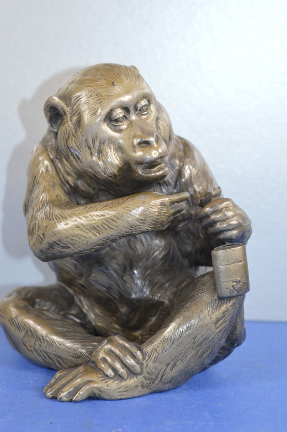 Large Japanese Bronze Monkey Statue Okimono,c1920
