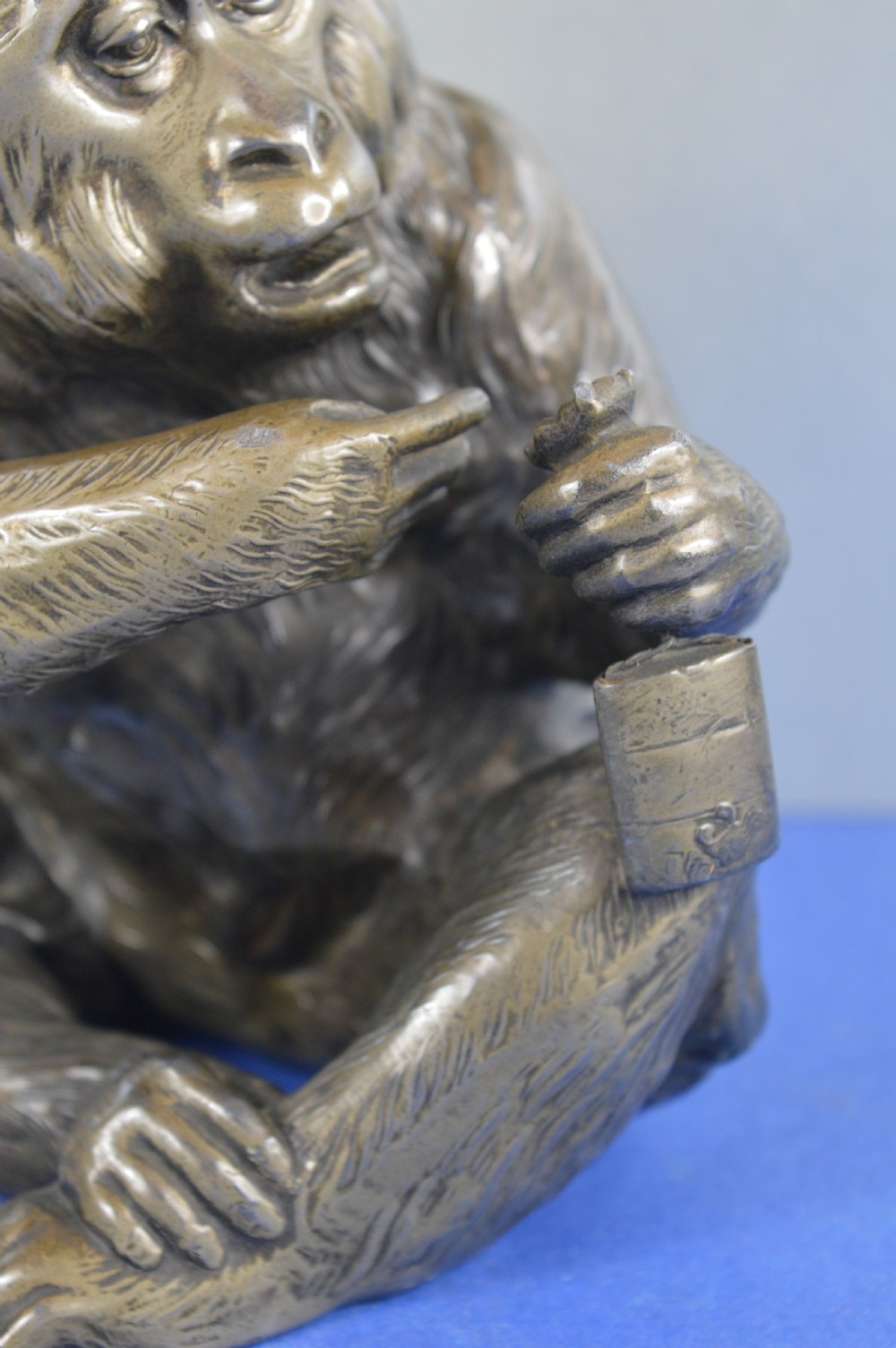 Large Japanese Bronze Monkey Statue Okimono,c1920 View IV