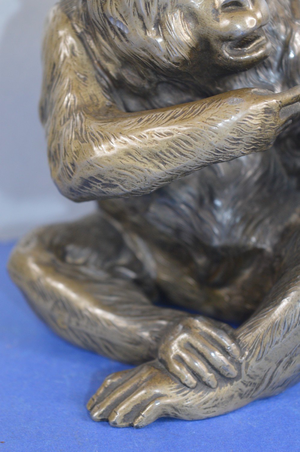 Large Japanese Bronze Monkey Statue Okimono,c1920 View V