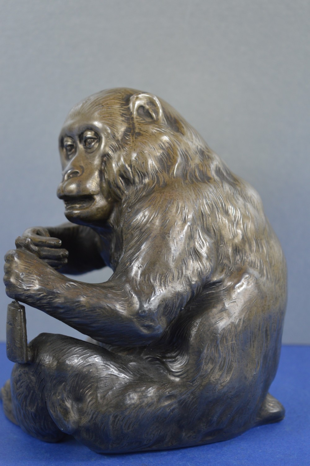 Large Japanese Bronze Monkey Statue Okimono,c1920 View VI