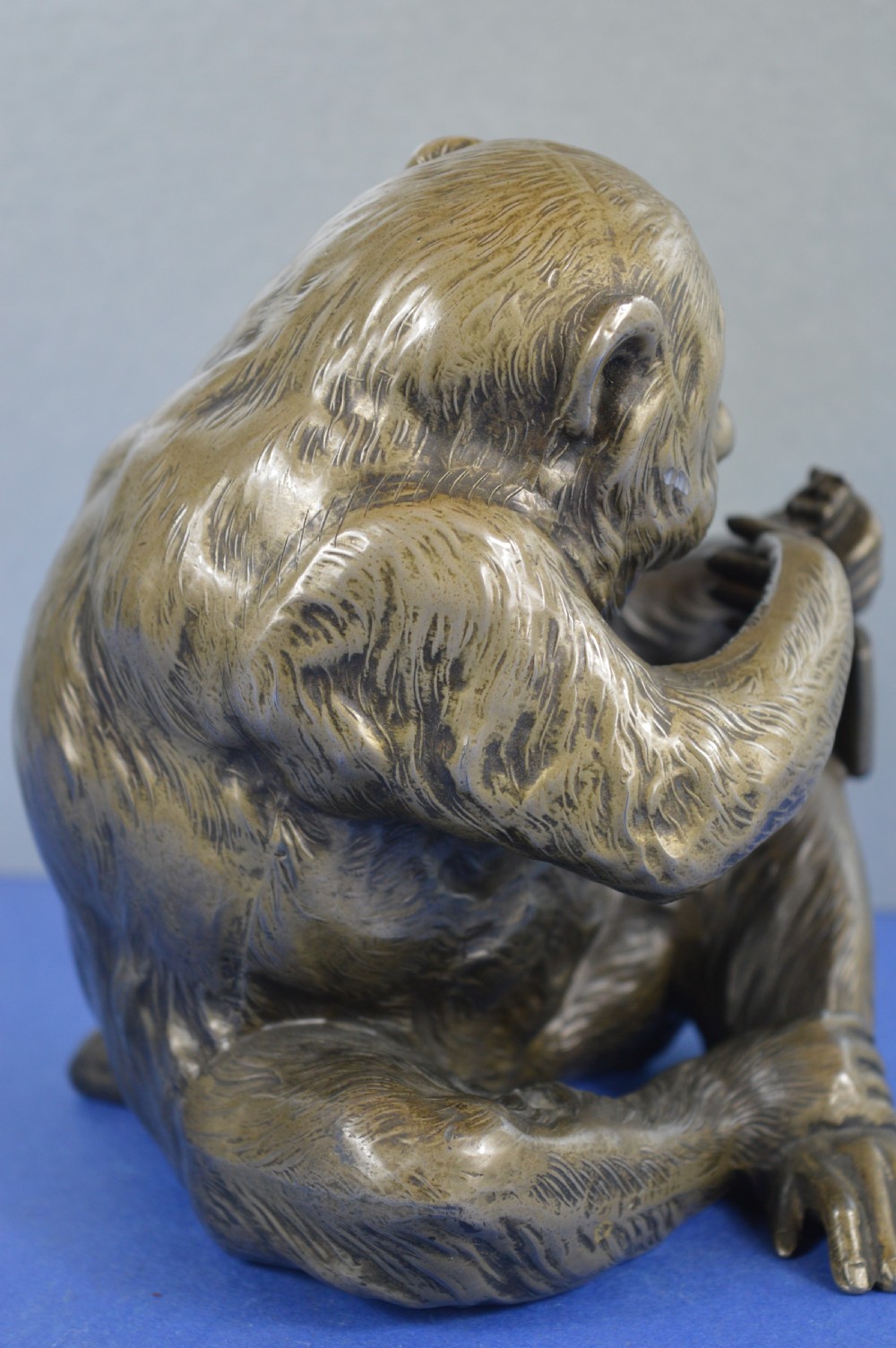 Large Japanese Bronze Monkey Statue Okimono,c1920 View VIII