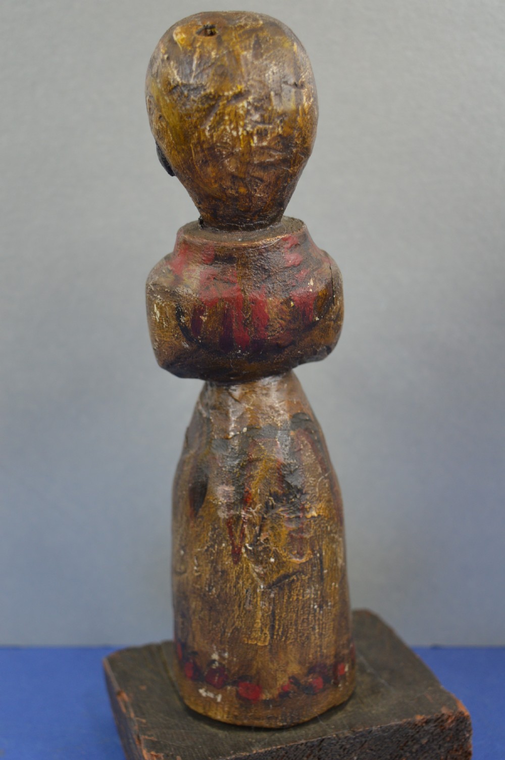 Fine Indo-Portuguese Carved Wood/Polychrome Religious Statue,c1740 View VI
