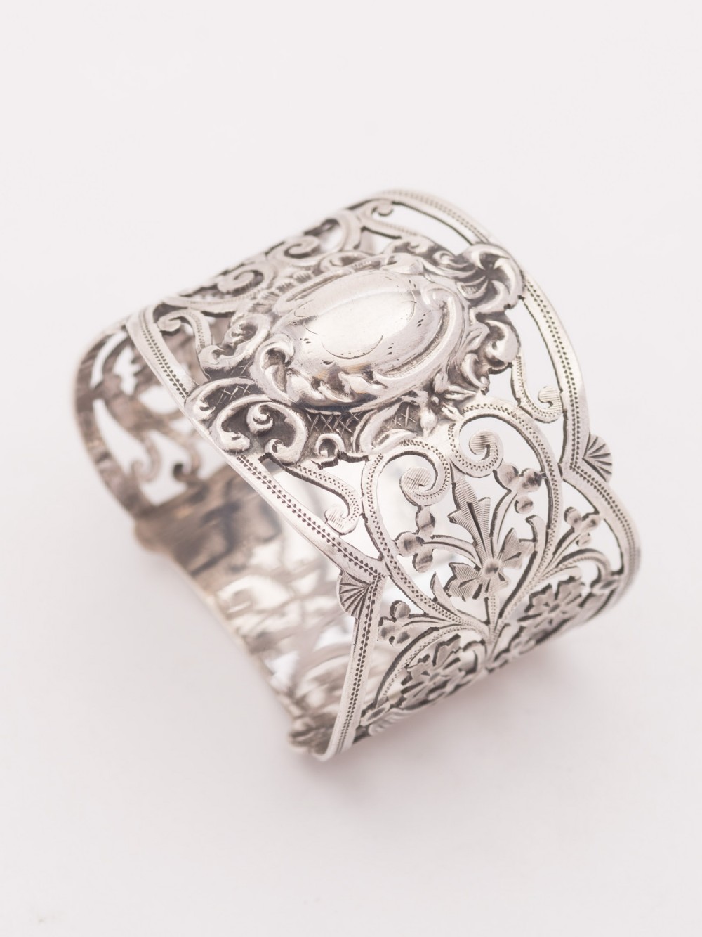 Beautiful Edwardian Silver Napkin Ring, Sheffield 1907