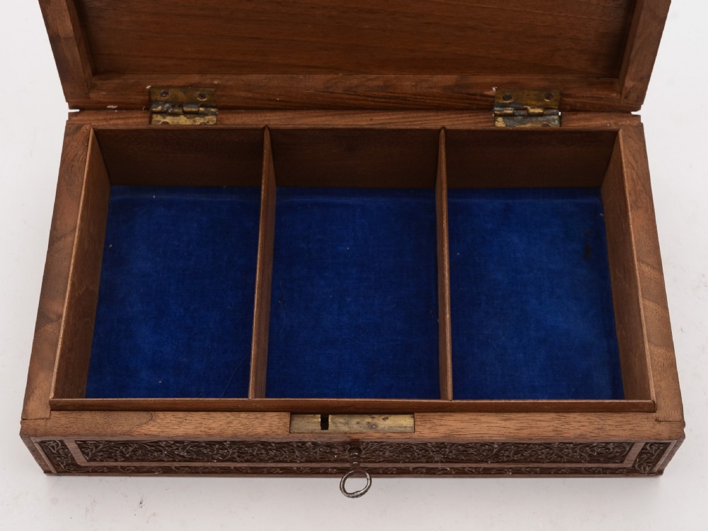Superb Anglo-Indian Carved Jewellery Box, Circa 1900 View III