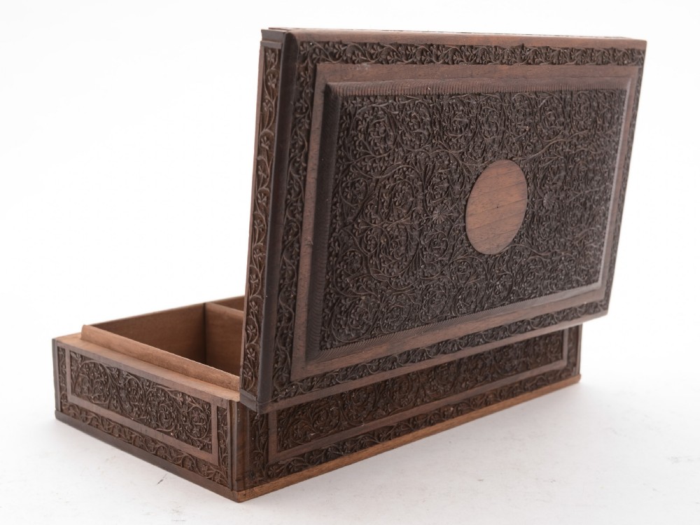 Superb Anglo-Indian Carved Jewellery Box, Circa 1900 View VIII