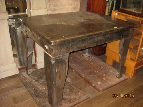 Antique Industrial  Metal Table