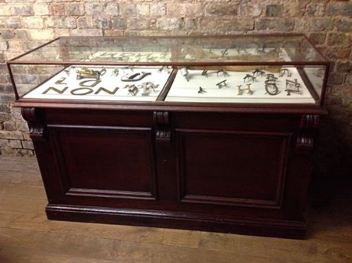 Small Mahogany Jewelry Display Counter