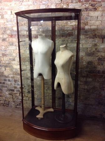 1900s Mahogany Bow Fronted Display Cabinet