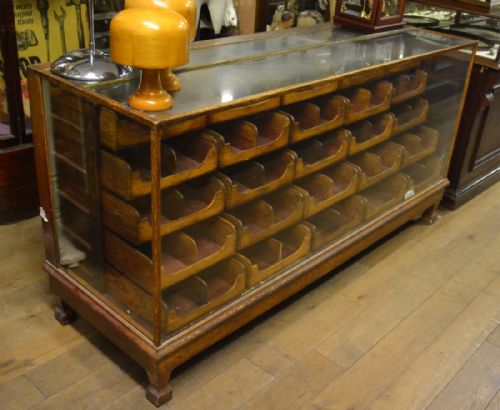 Very Early Model Haberdashery / Drapers Display Cabinet