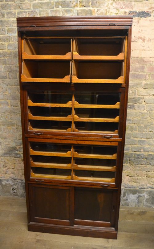 Mahogany Framed 1920s Shirt Haberdashery Drapers Shop Cabinet