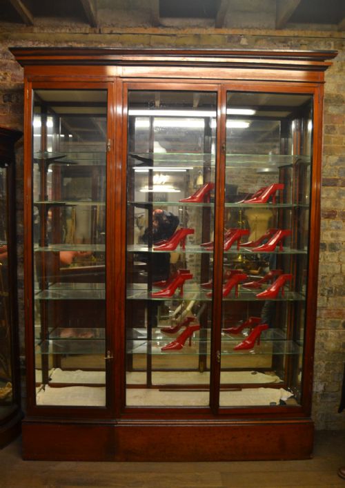 Antique Mahogany Shop Display Cabinet
