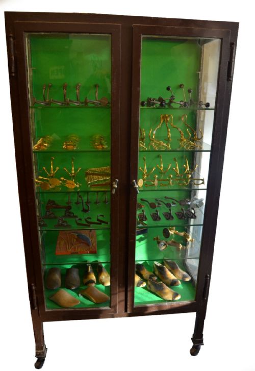 1920s Metal Pharmacy Medical Cabinet