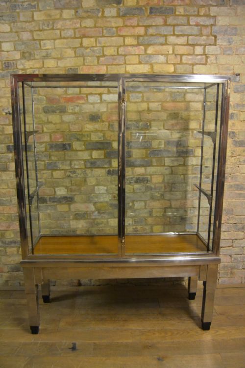 Art Deco Chrome Shop Display Cabinet