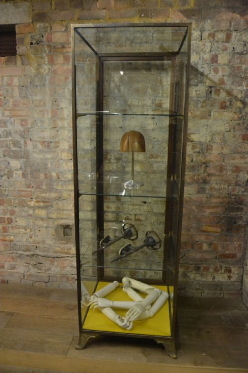 Bronze Framed 1920s Tower Shop Display Cabinet