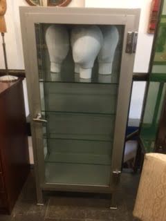 Antique 1920s Medicine Shop Display Cabinet