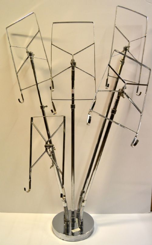 1930s Chrome Adjustable Shirt or Music Stand