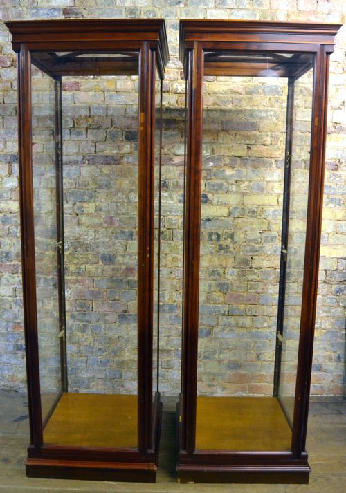 Pair of High Quality Mahogany Shop Display Cabinets
