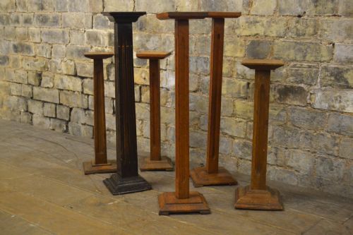 Antique Wooden Pedestal, Hatstands