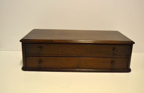 1920s Mahogany Two Drawer Display Cabinet