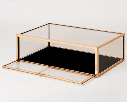 BRASS BLACK VELVET JEWELLERY CABINET - ADDITIONAL PHOTO 5