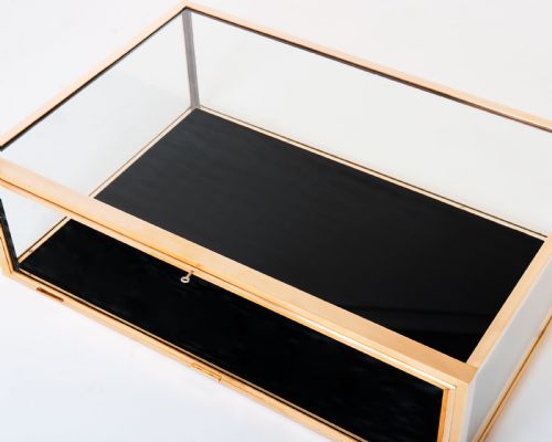 BRASS BLACK VELVET JEWELLERY CABINET - ADDITIONAL PHOTO 8