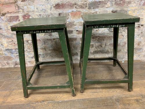 Green Iron Stools

