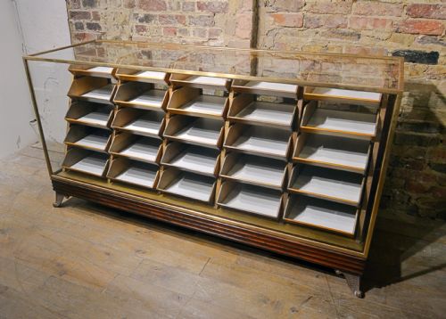 1920s Bronze Counter with Drawers