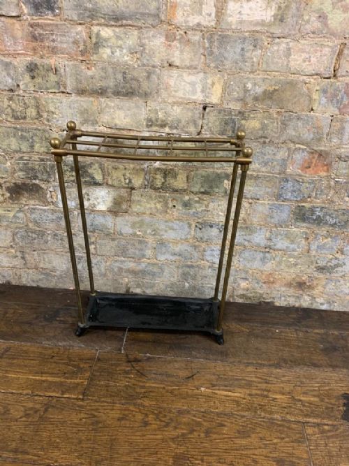 Brass and Steel Umbrella Stand
