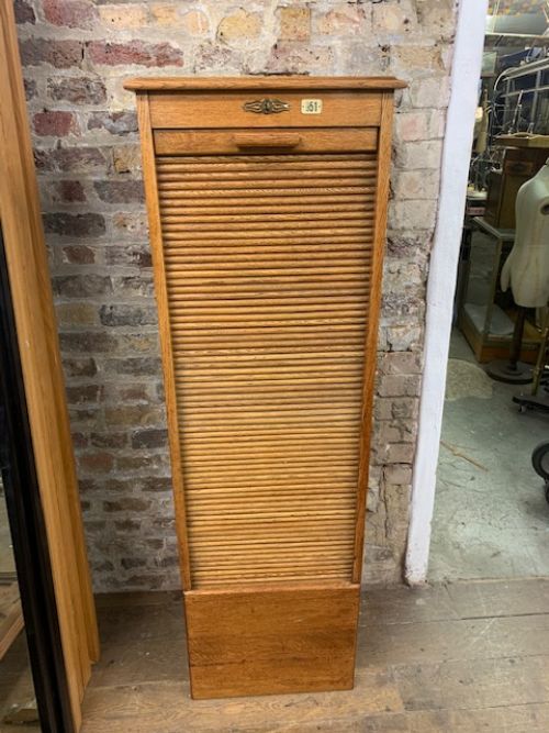 Antique Tambour Filing Cabinet