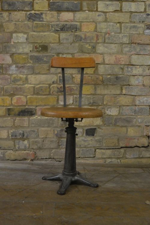 1920s Vintage Singer Factory Stool