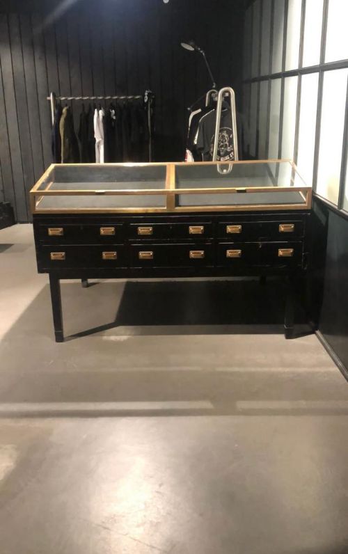 1920s Ebonised Display Cabinet